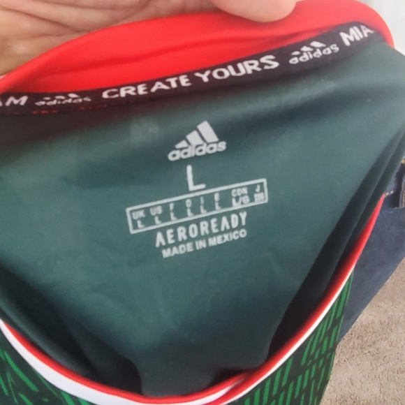 adidas Shirts Adidas 222 Mexico Green Home Aeroready Soccer Jersey